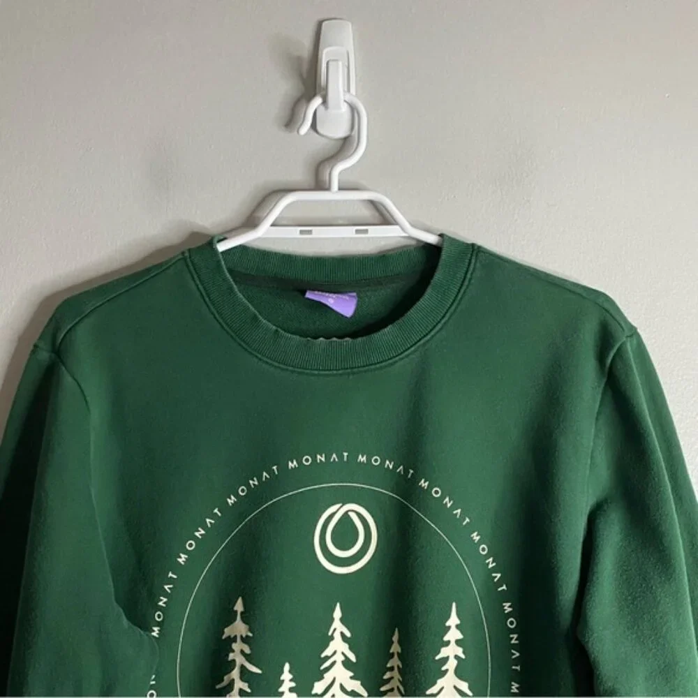 Monat Women's Green Graphic Print Crewneck Sweatshirt - Picture 2 of 9